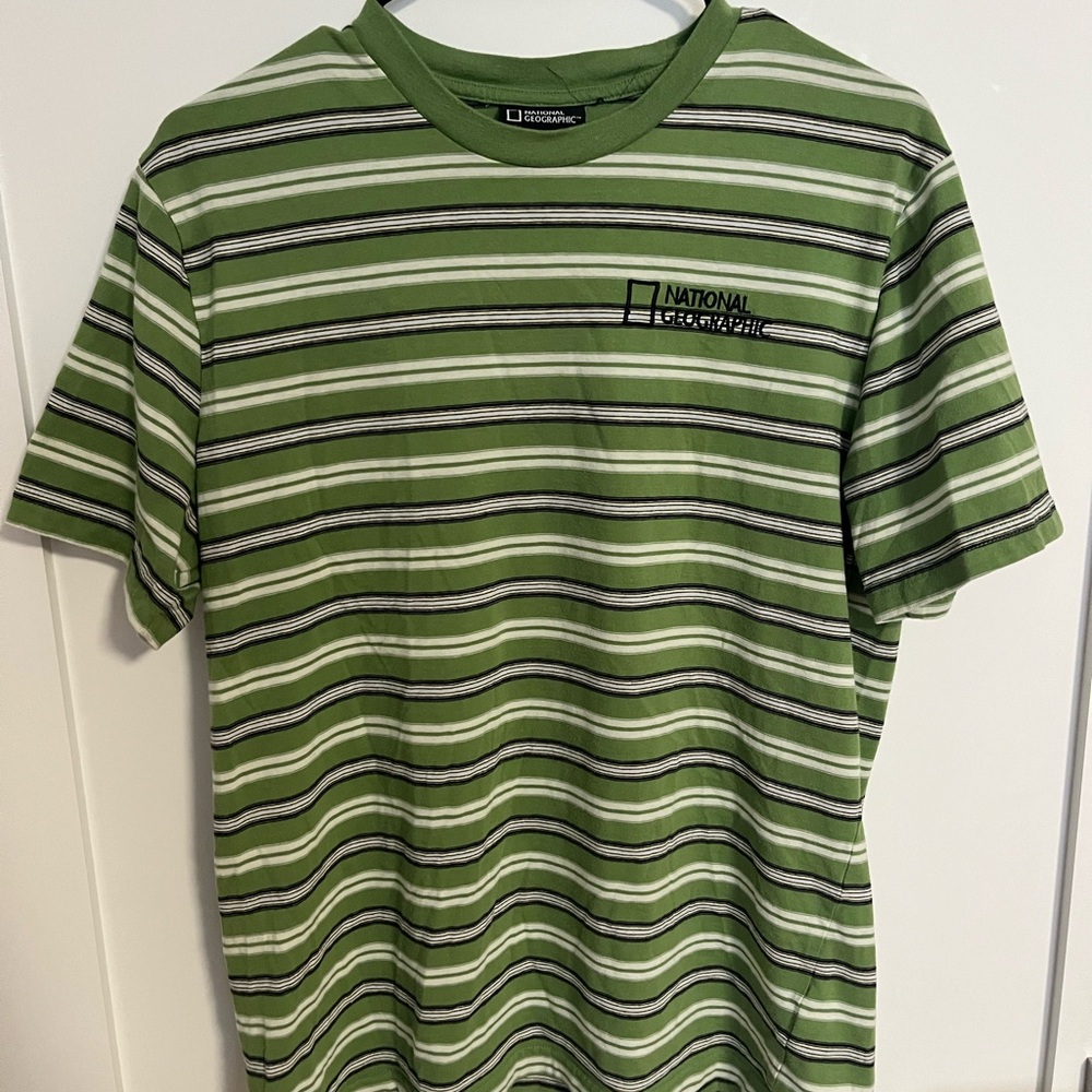 National Geographic Green Striped T-Shirt
